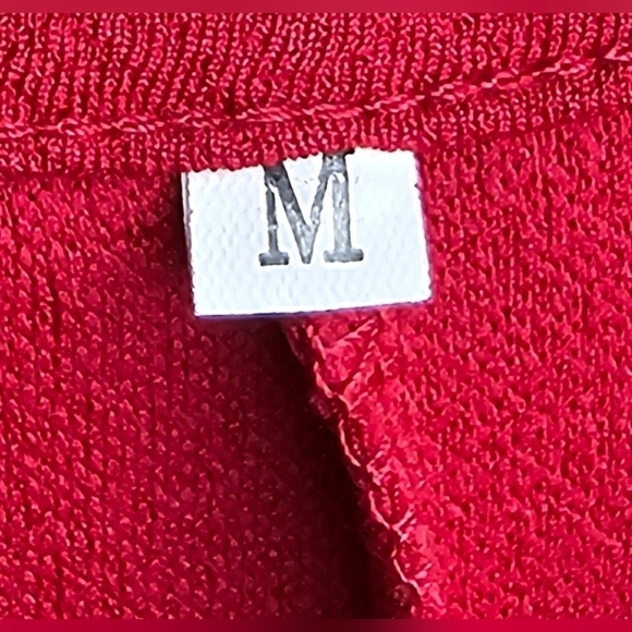 NWOT RED Bodycon Faux Wrap Midi Dress MEDIUM Holiday Party Dress - Picture 4 of 6